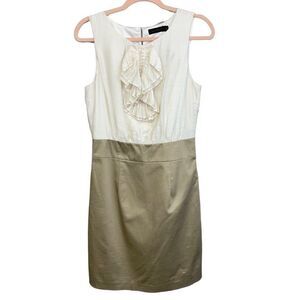 The Limited Sleeveless Cream Brown Casual Business Party Dress Size 6